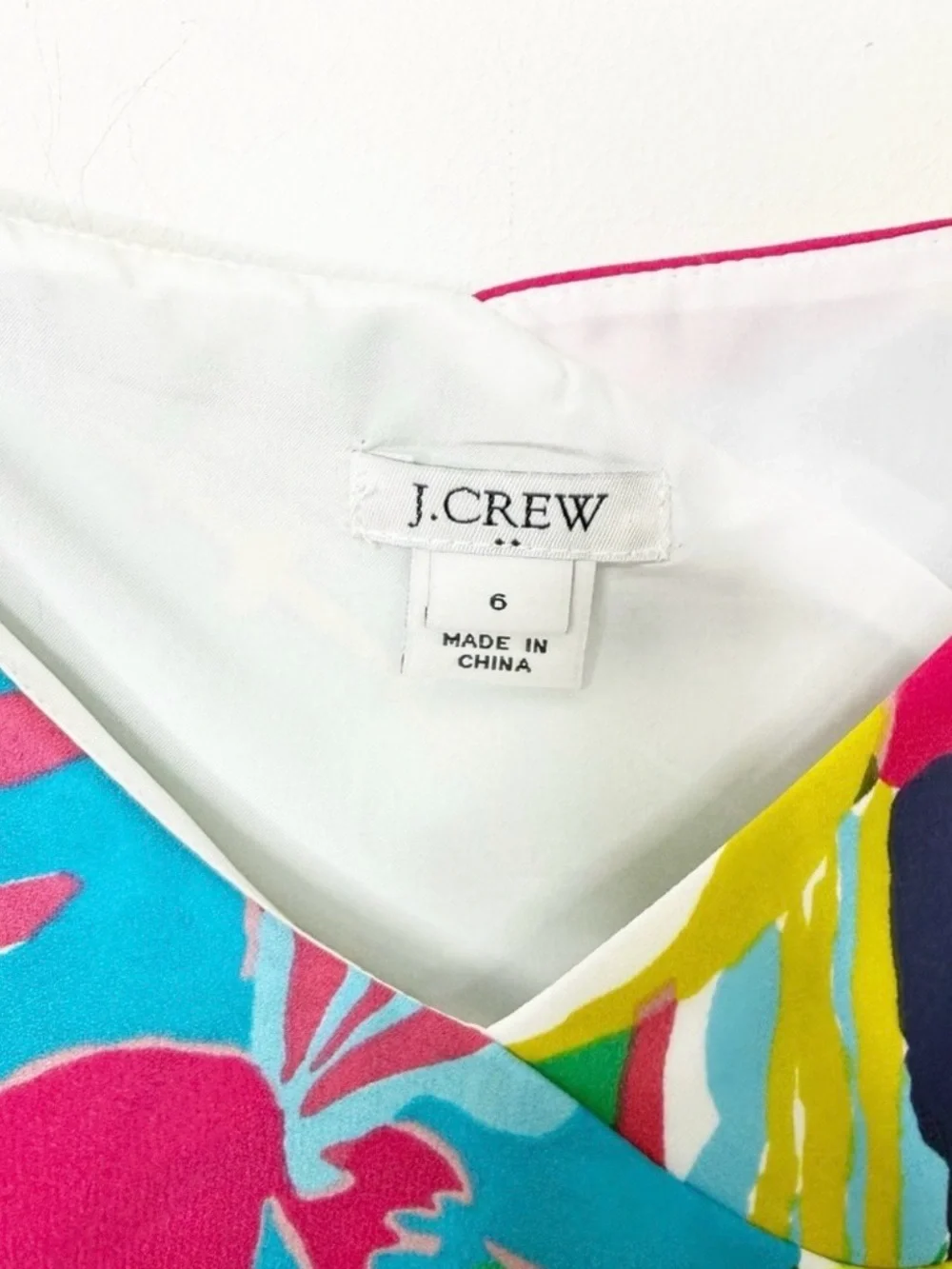 J. CREW | Tropical Floral Print Ruffle Front Cami Dress Sz 6‎ Summer Vacation